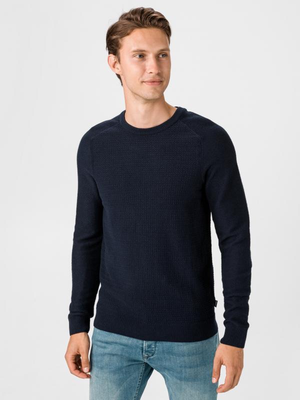 Blaadam Svetr Jack & Jones Modrá