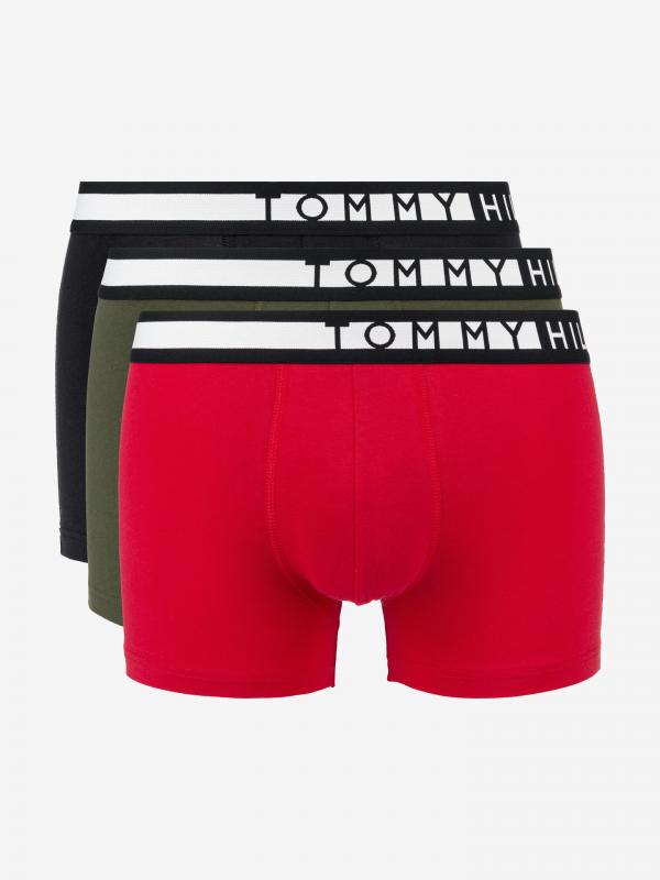 Boxerky 3 ks Tommy Hilfiger Červená