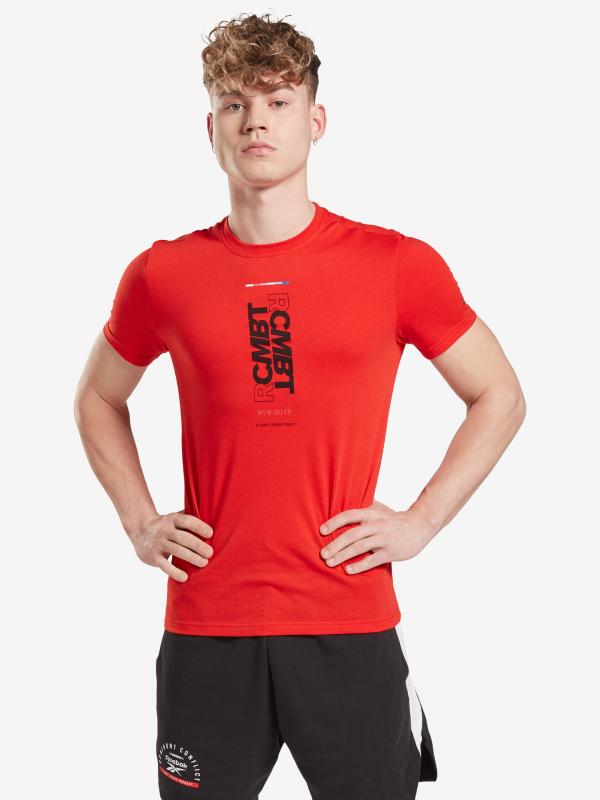 Combat Wordmak Triko Reebok Červená