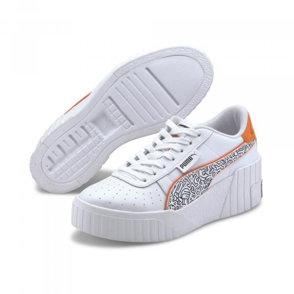 Puma Cali Wedge MR DOODLE Puma White-Black-Dragon Fire