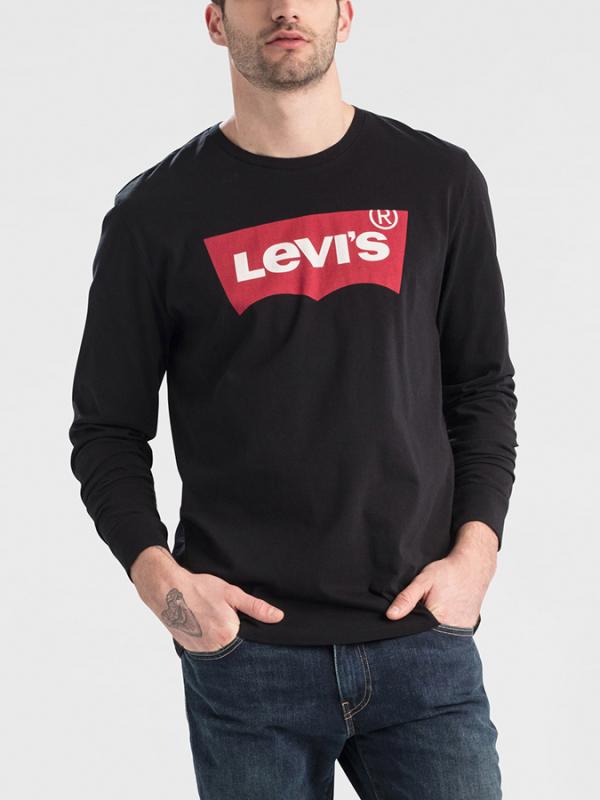 Tričko Levi's® Ls Graphic Tee Černá