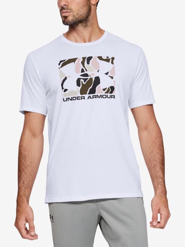 Tričko Under Armour Camo Boxed Logo Ss Bílá