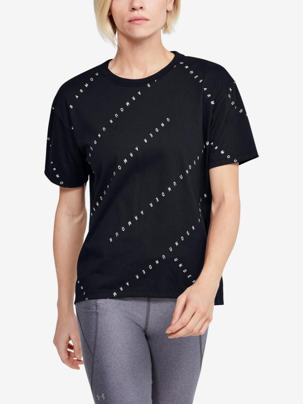 Tričko Under Armour Logo Print Live Ss Černá