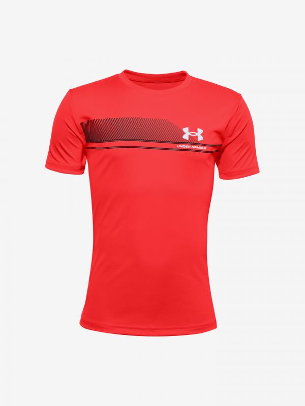 Tech™ Lockup Stripe Triko dětské Under Armour Červená