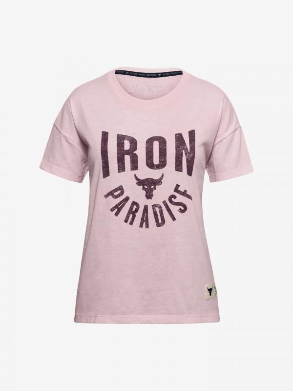 Project Rock Triko dětské Under Armour Růžová