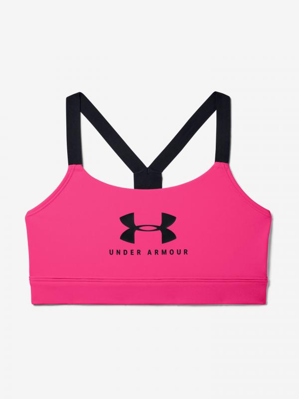 Armour Mid Sportstyle Podprsenka Under Armour Růžová