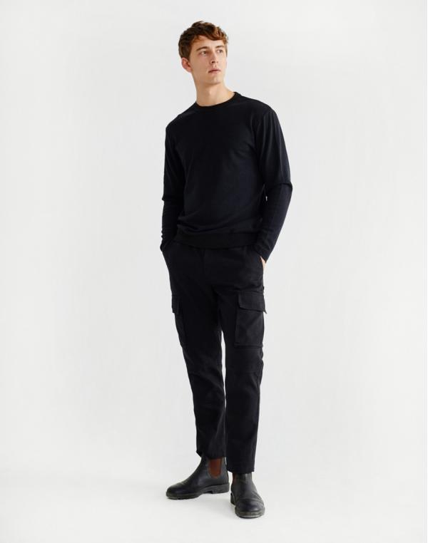 Tričko Thinking MU Black Hemp Shiva L/S T-Shirt Black