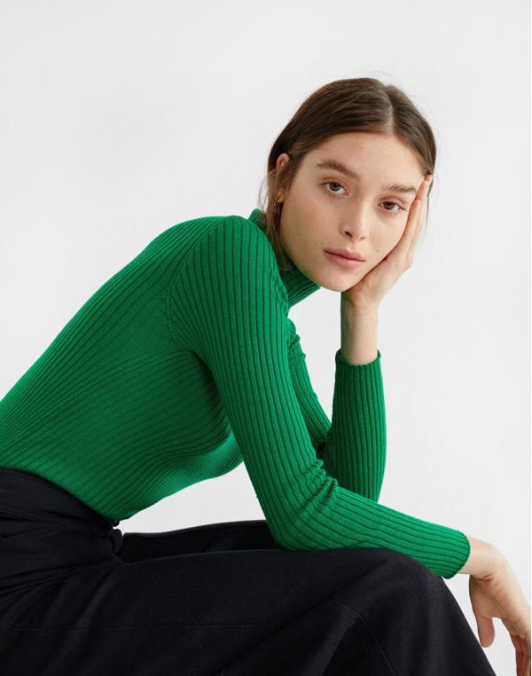 Thinking MU Green Kapo Sweater Dark Green S