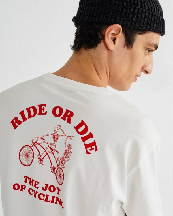 Thinking MU Joy Of Cycling T-shirt Snow White S