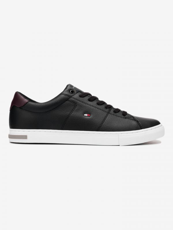 Essential Leather Detail Vulc Tenisky Tommy Hilfiger Černá