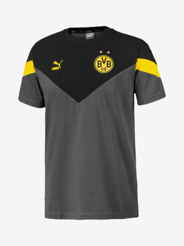 Tričko Puma Bvb Iconic Mcs Tee Šedá