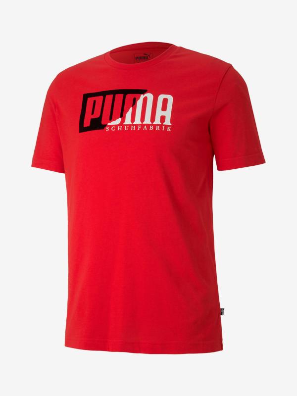 Tričko Puma Flock Graphic Tee Červená
