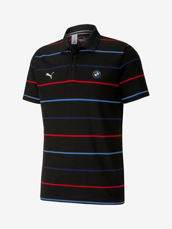 Tričko Puma Bmw Mms Striped Polo Černá