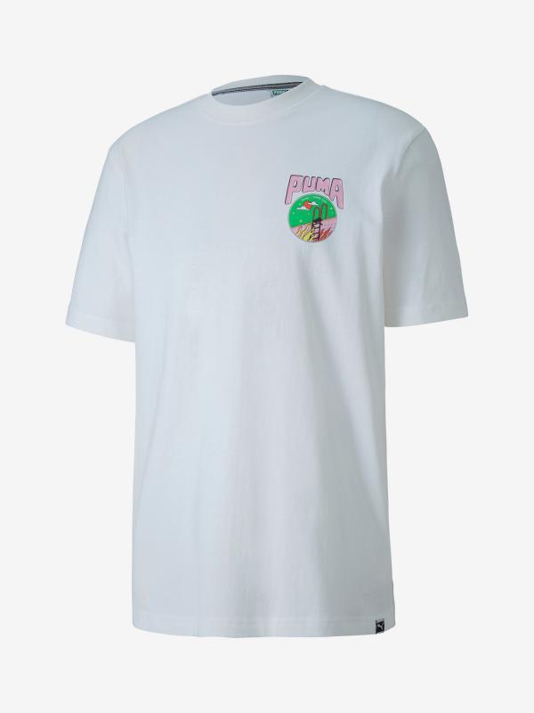 Tričko Puma Downtown Graphic Tee Bílá