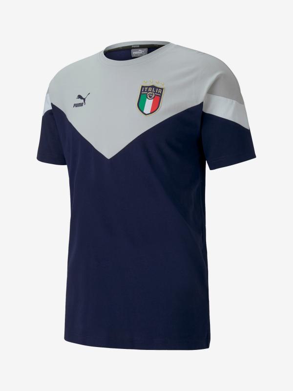 Tričko Puma Figc Iconic Mcs Tee Modrá