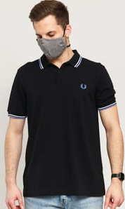 FRED PERRY Twin Tipped Fred Perry Shirt černé / žluté