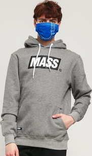 Mass DNM Big Box Hoody melange tmavě šedá