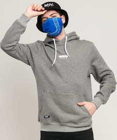 Mass DNM Classics Small Logo Hoody melange tmavě šedá