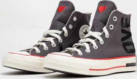 Converse Chuck 70 Hi thunder grey / university red