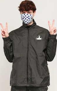 PLEASURES Brick Tech Track Jacket černá / bílá