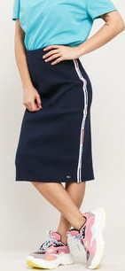 TOMMY JEANS W Tape Detail Rib Skirt navy