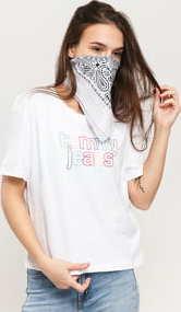 TOMMY JEANS W Outline Logo Tee bílé
