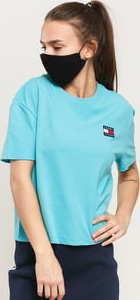 TOMMY JEANS W Tommy Badge Tee světle modré