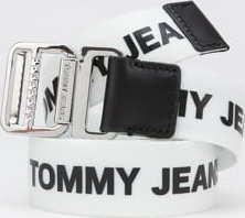 TOMMY JEANS W Webbing Belt 3.5 bílý / černý 90