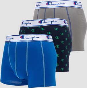 Champion Boxery Leg Mix 3Pack modré / navy / šedé