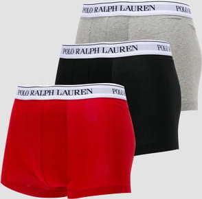 Polo Ralph Lauren 3Pack Classic Trunk melange šedé / červené / černé