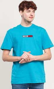 TOMMY JEANS M Embroidered Box Logo Tee modré