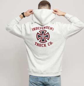 INDEPENDENT Pennant Hood melange světle šedá