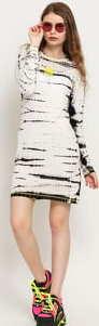 Daily Paper Hava Dress bílé / černé