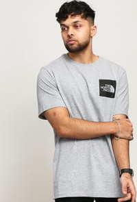 The North Face M SS Fine Tee melange šedé