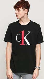 Calvin Klein CK ONE SS Crew Neck C/O černé / bílé / červené