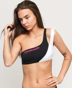 Calvin Klein One Shoulder Bandeau černé / bílé / růžové
