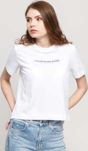 CALVIN KLEIN JEANS W Shrunken Institutional Tee bílé