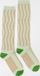 WOOD WOOD Siri Socks světle zelené / béžové