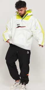 Puma Puma x Ader Windbreaker bílá / žlutozelená