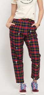 LAZY OAF Lazy Oaf X Peanuts Character Repeat Check Pants multicolor