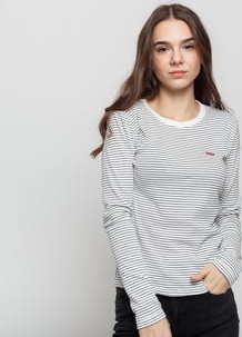 Levi's ® W LS Baby Tee bílé / černé