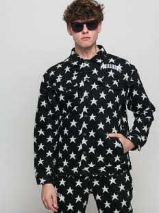 PLEASURES Guilty Trucker Jacket černá / bílá