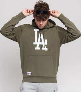 New Era MLB Seasonal Team Logo Hoody LA olivová / bílá