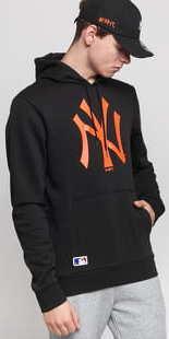 New Era MLB Seasonal Team Logo Hoody NY černá / oranžová