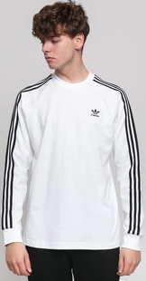adidas Originals 3-Stripes LS Tee bílé