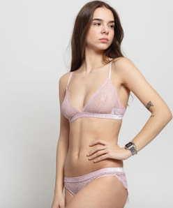 Tommy Hilfiger Triangle Bra světle růžové
