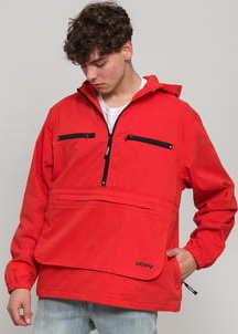 Stüssy Big Pocket Anorak světle červená
