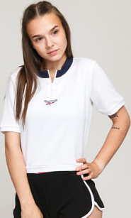 Reebok Classics Cropped V Neck bílé