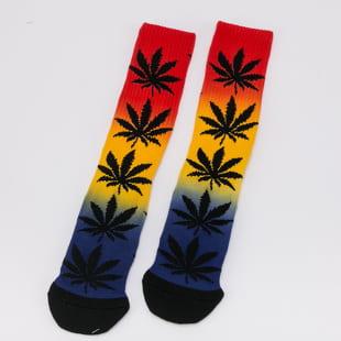 HUF Plantlife Gradient Dye Sock černé / červené / žluté / navy