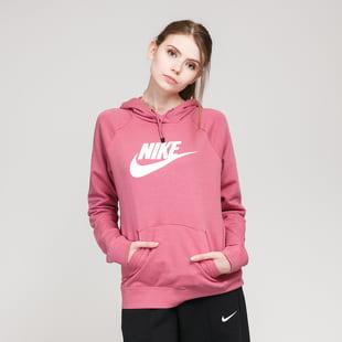 Nike W NSW Essential Hoodie PO tmavě růžová
